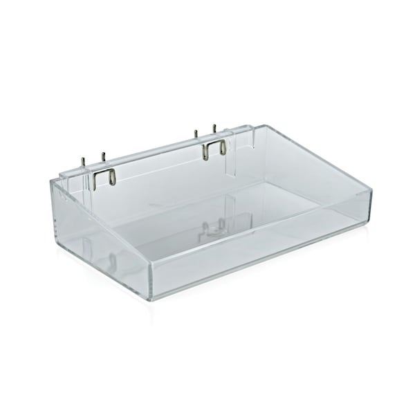12" W Open Tray for Pegboard or Slatwall, PK2